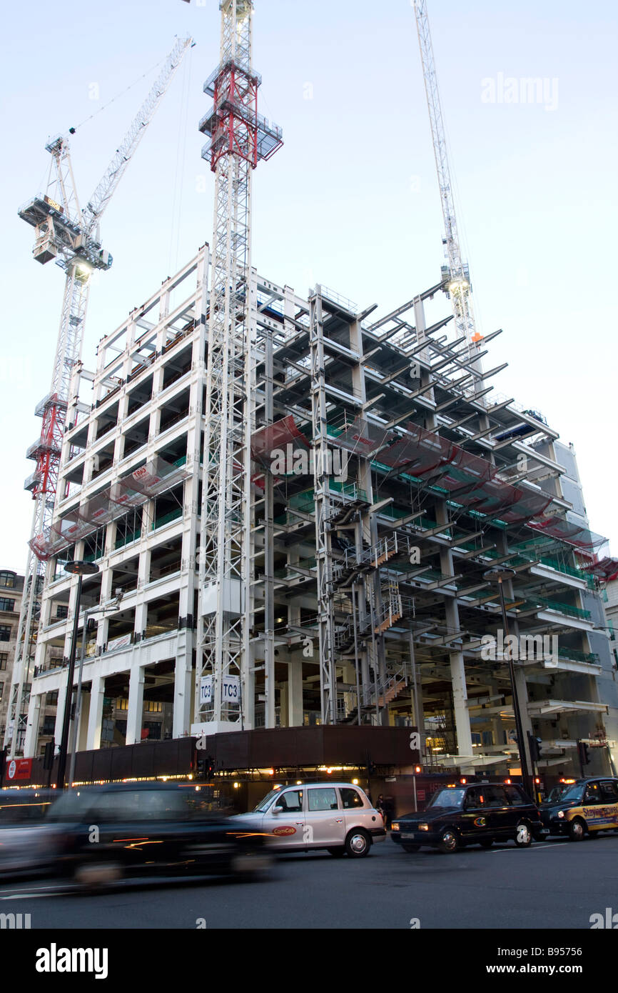 Heron Tower (110 Bishopsgate) in costruzione nella città di Londra Foto Stock