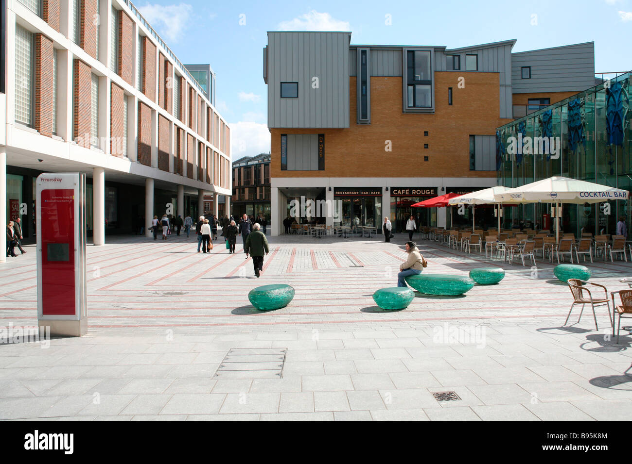 Il ristrutturato Princesshay quartiere dello shopping Exeter Devon, Inghilterra Foto Stock