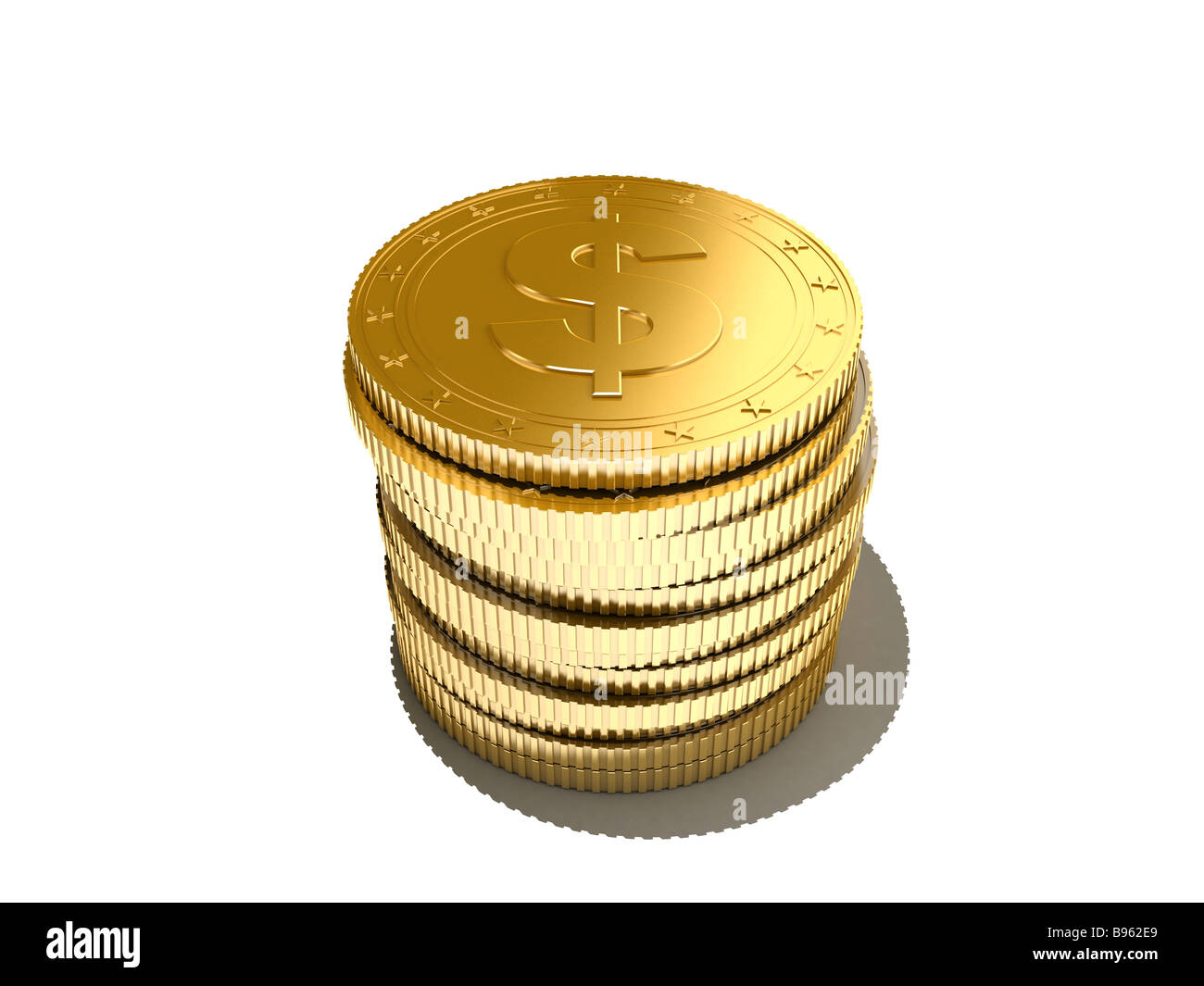 monete d'oro Foto Stock