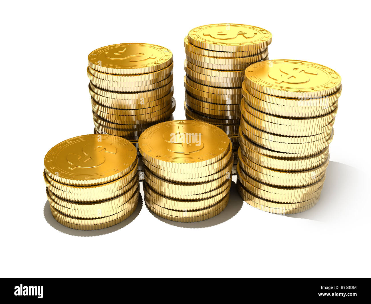 monete d'oro Foto Stock