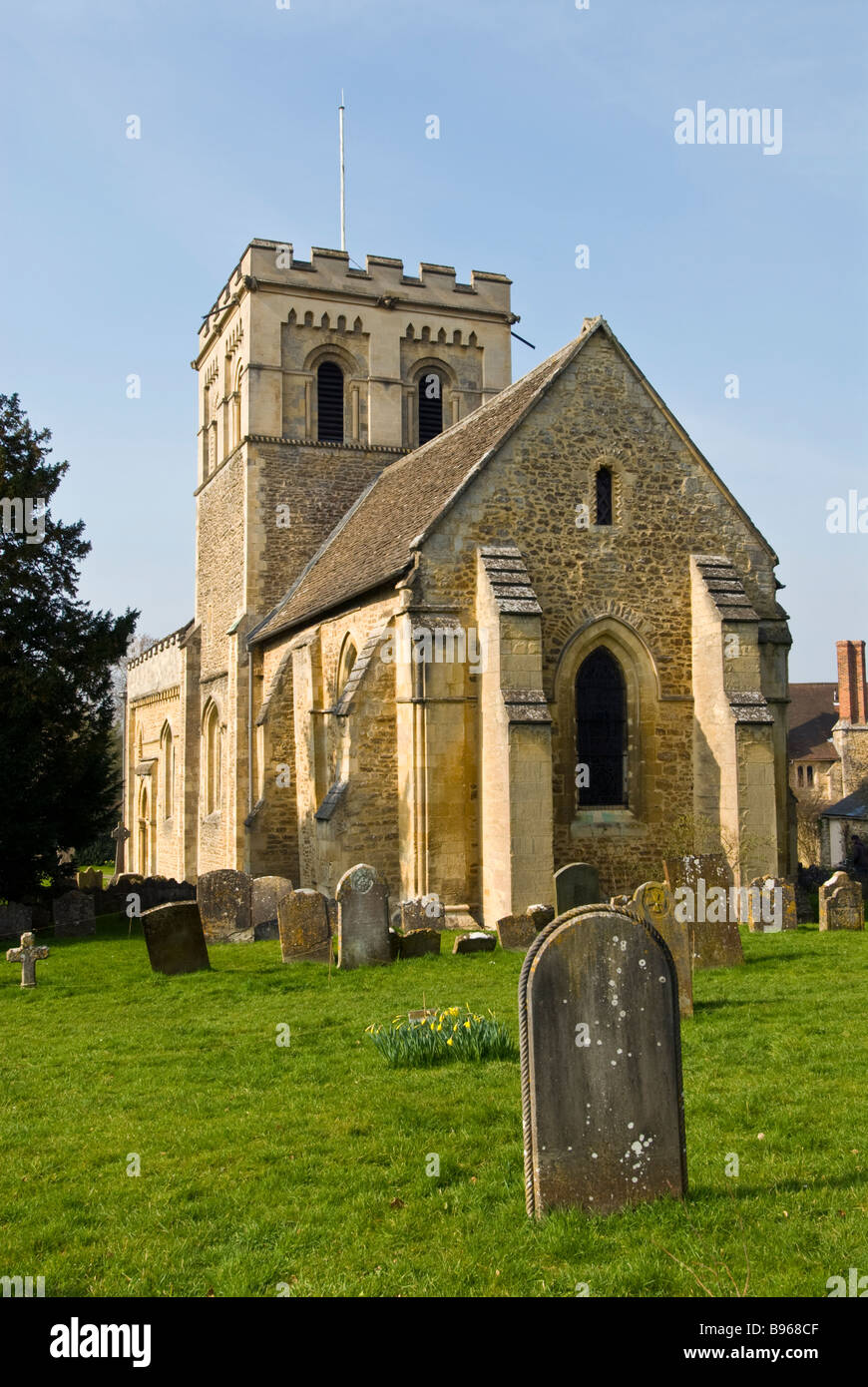 Iffley Villaggio Chiesa, Oxford, Inghilterra Foto Stock