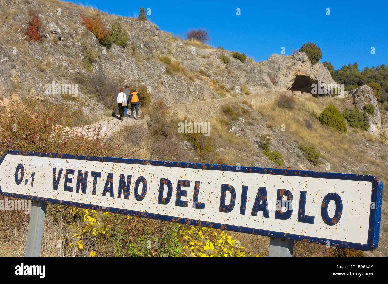 Ventana del Diablo Devil s finestra Villalba de la Sierra Provincia Cuenca Castilla La Mancha Spagna Foto Stock