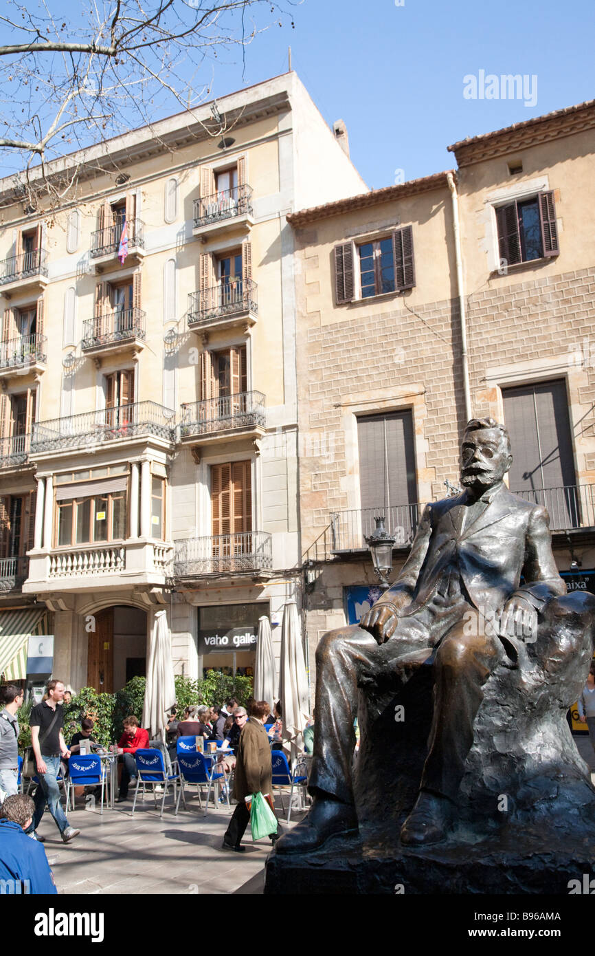 Plaça de Sant Josep Oriol, Barcellona Spagna Foto Stock