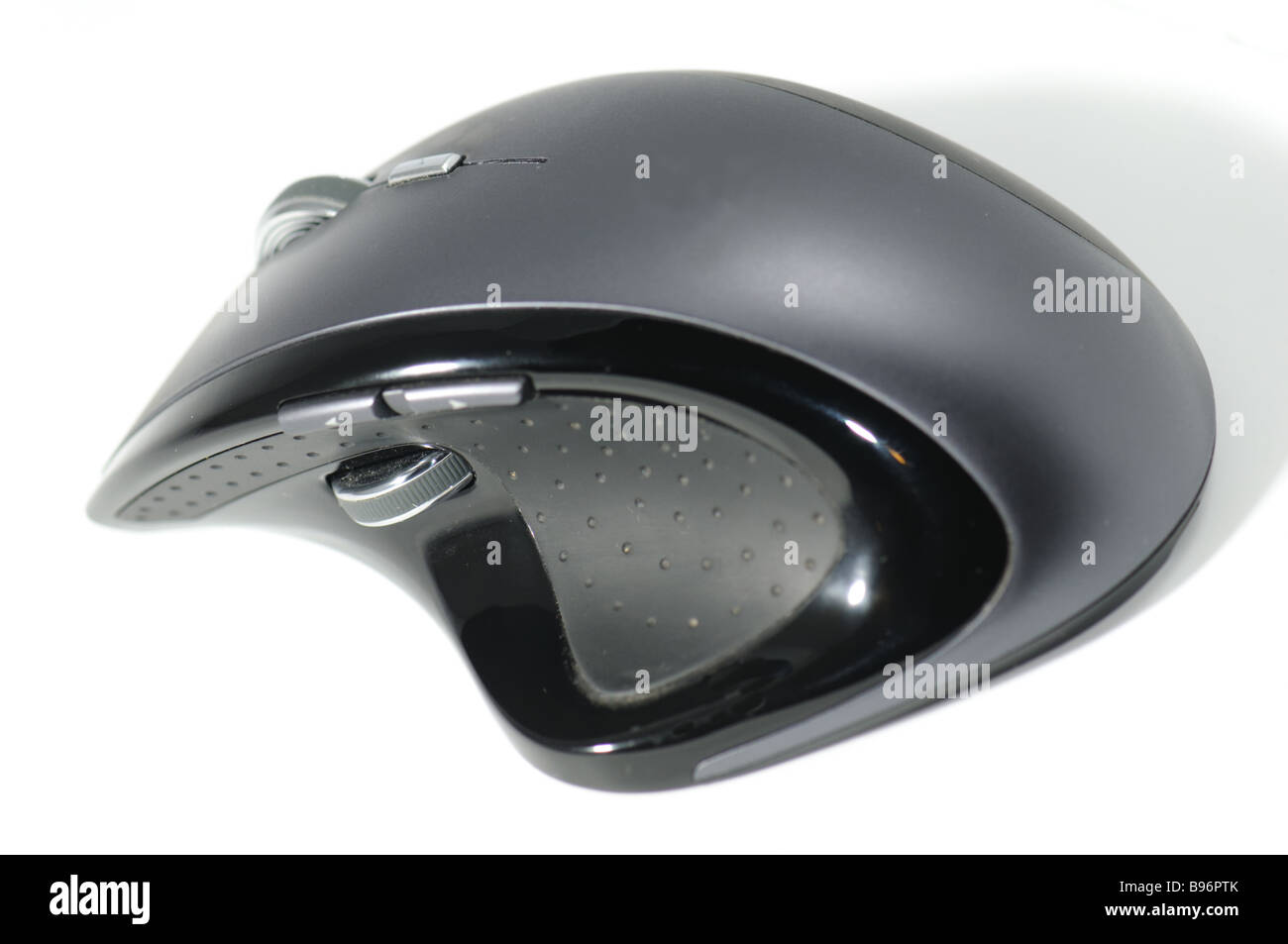 Il mouse del computer isolato su uno sfondo bianco close up Foto Stock