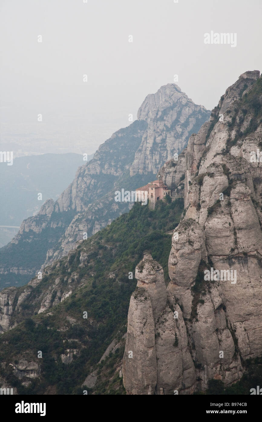 Monestir de Montserrat, monastero di montagna, Spagna Foto Stock