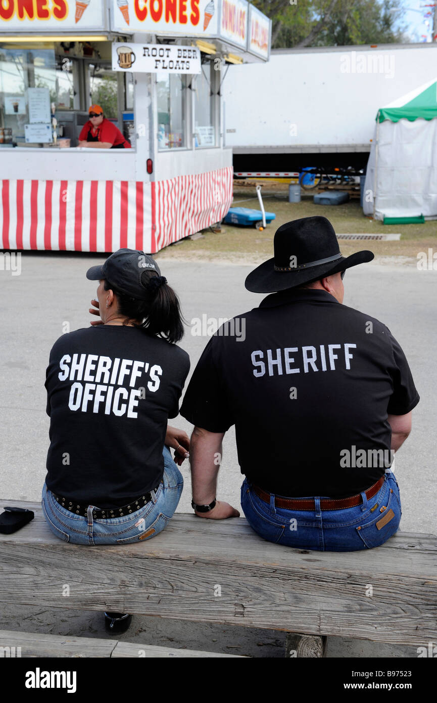 Sceriffo a Florida State Fair Tampa Foto Stock