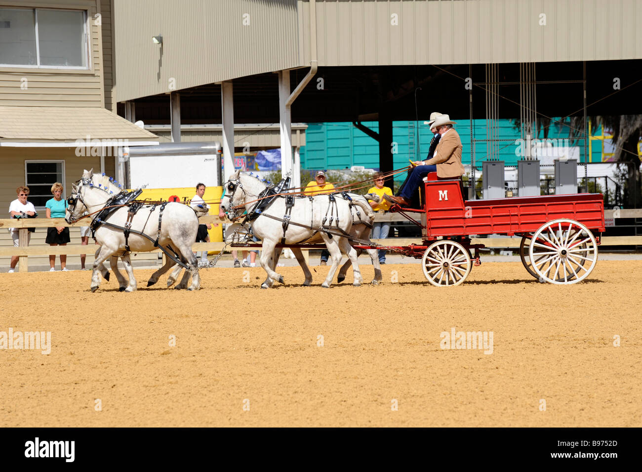 Progetto per il sollevatore cavalli in mostra presso la Florida State Fairgrounds Tampa Foto Stock