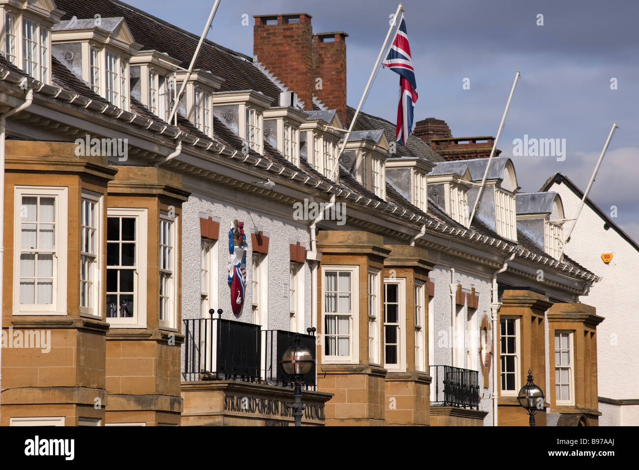 Stratford upon avon centro città il consiglio del distretto uffici Foto Stock