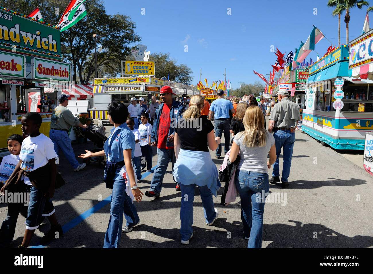 Cabine di alimentare a Florida State Fairgrounds Tampa Foto Stock