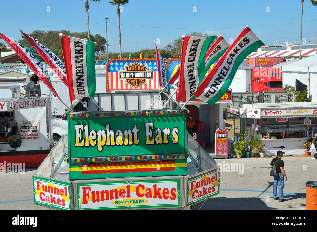 Stand alimentari a Florida State Fairgrounds Tampa Foto Stock