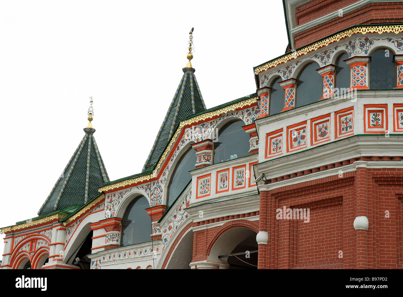 Frammento della facciata di San Basilio cattedrale di Mosca Foto Stock