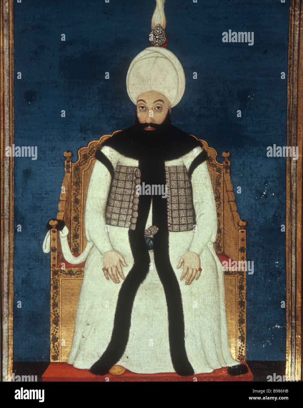 TR796-7-77 b Sultano Abdulhamid 1 1774-1789 AD manoscritto n. 3109 Topkapi Palace Museum Foto Stock