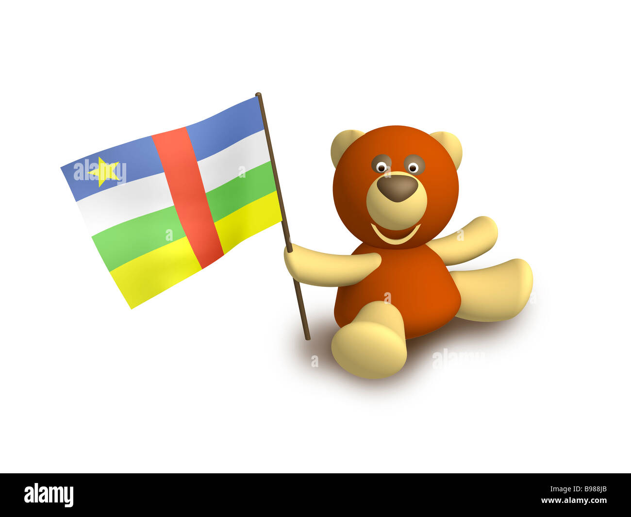 Bandiera della Repubblica centrafricana Foto Stock
