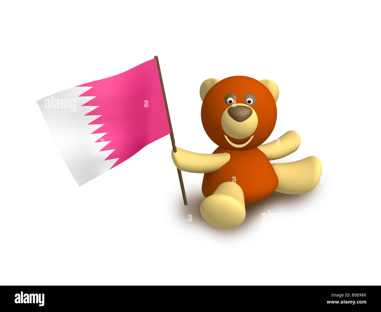 Bandiera del Qatar Foto Stock