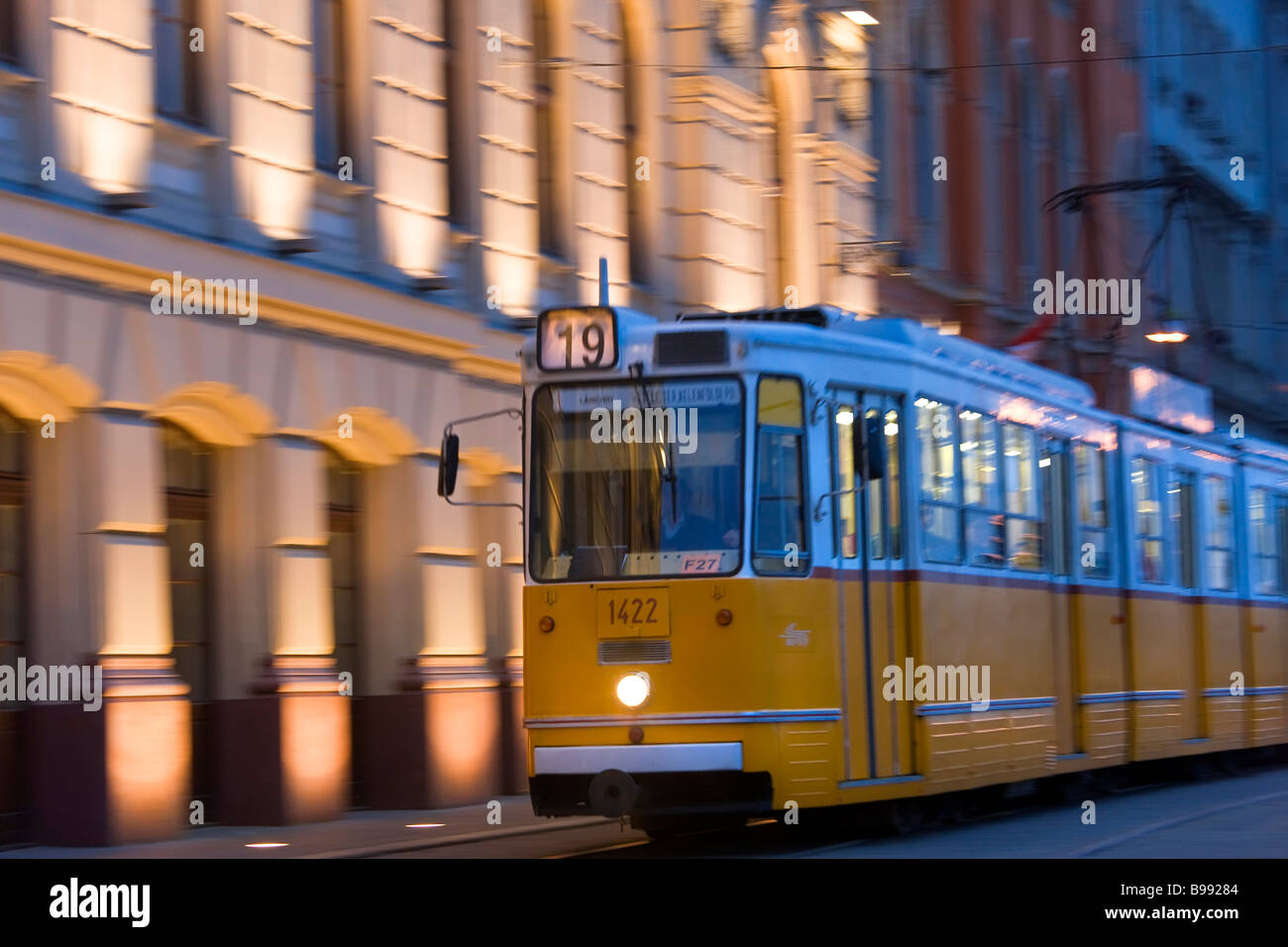 Il Tram Budapest Ungheria Foto Stock