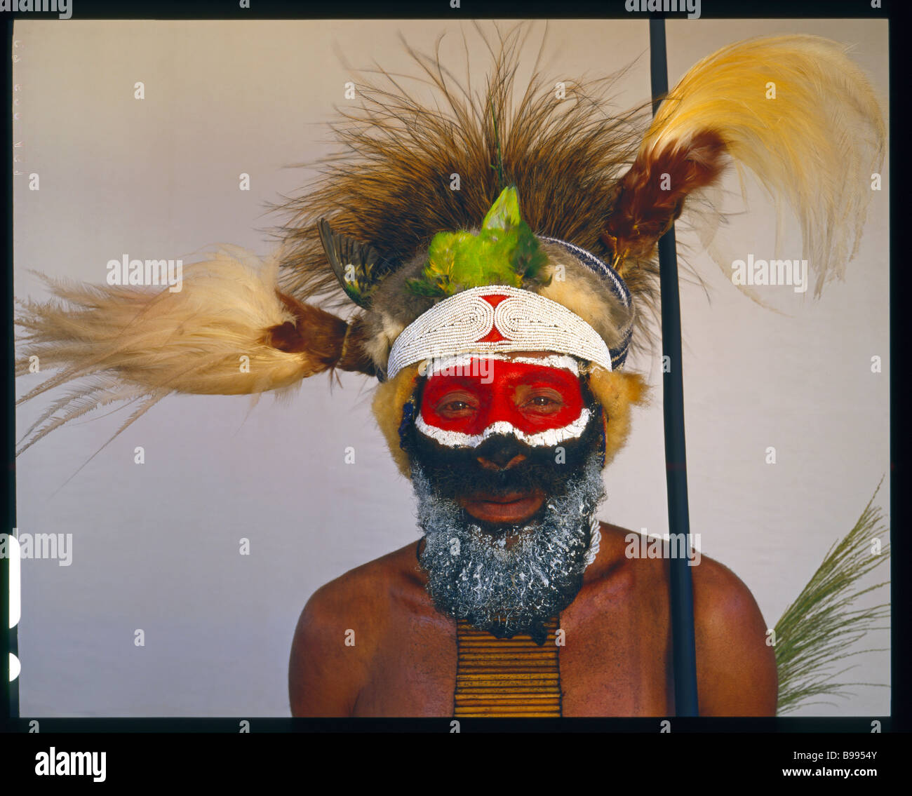 Mak Wimbra del villaggio Dobel Mt Hagen nelle Highlands di Papua Nuova Guinea Foto Stock