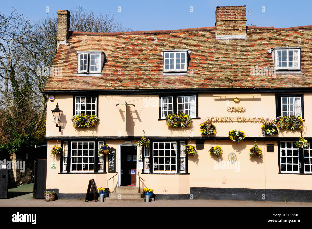 Il Green Dragon Pub, Chesterton, Cambridge Regno Unito Foto Stock
