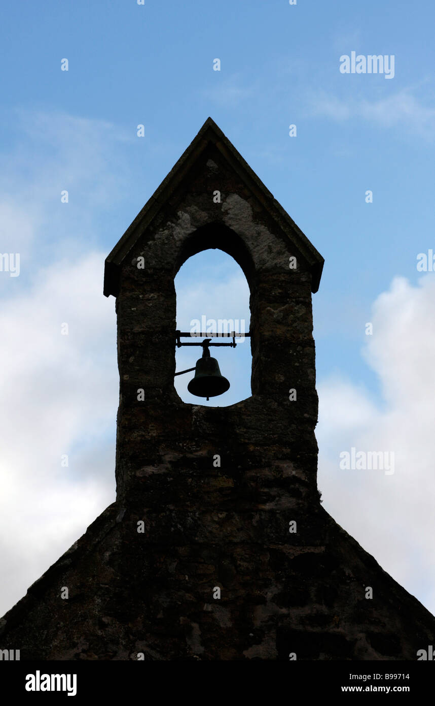 Chiesa o cappella campana in silhouette Foto Stock