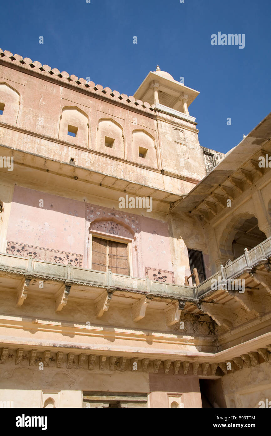 Edificio in uomo Singh mi Palace, in Ambra Palace, noto anche come Forte Amber, ambra, vicino a Jaipur, Rajasthan, India Foto Stock