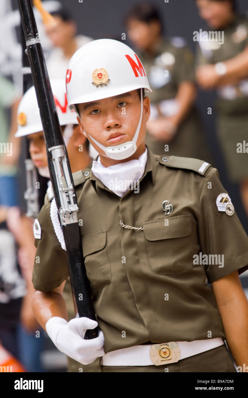 Singapore Polizia Militare Foto Stock