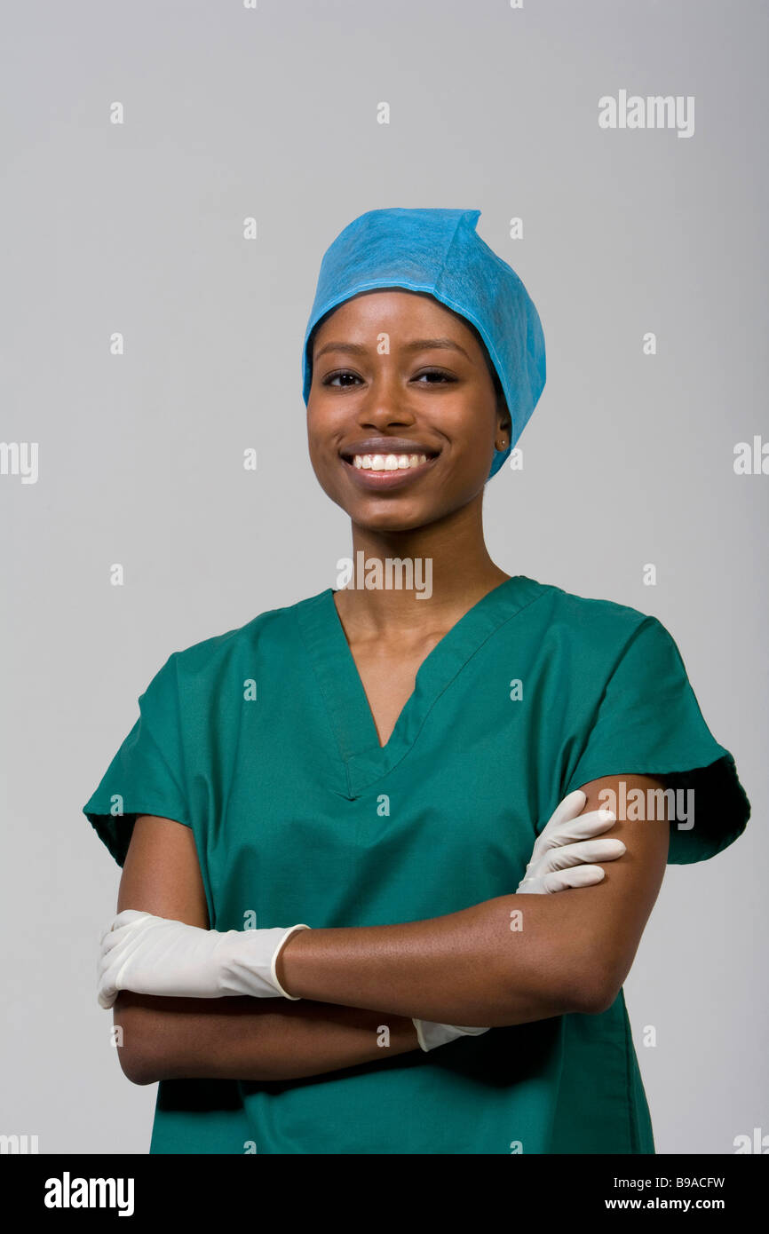 Ritratto di infermiera femmina Foto Stock