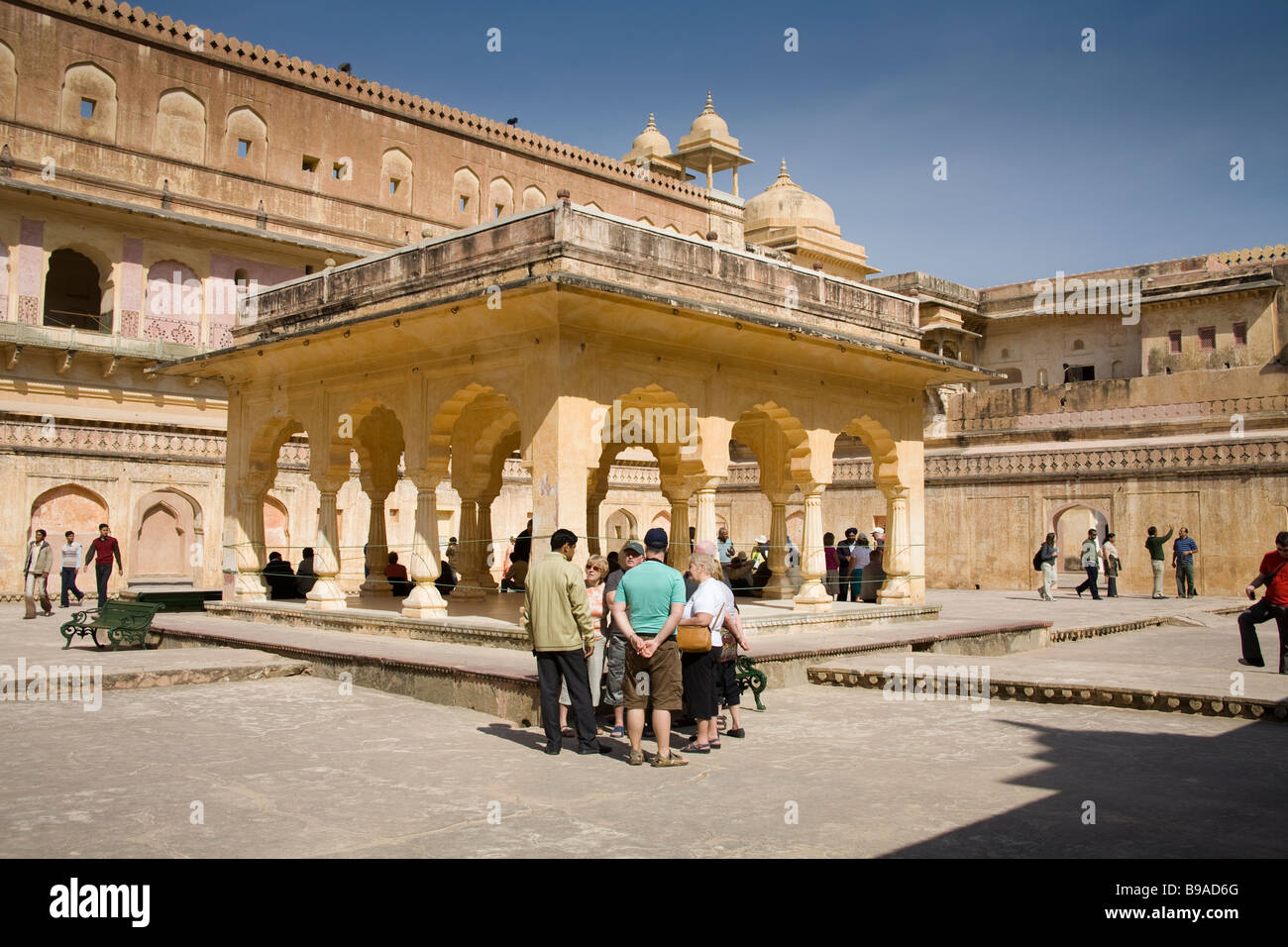 L'uomo Singh mi Palace, in Ambra Palace, noto anche come Forte Amber, ambra, vicino a Jaipur, Rajasthan, India Foto Stock