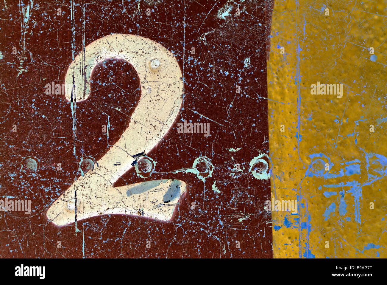 Numero Il numero due 2 Foto Stock