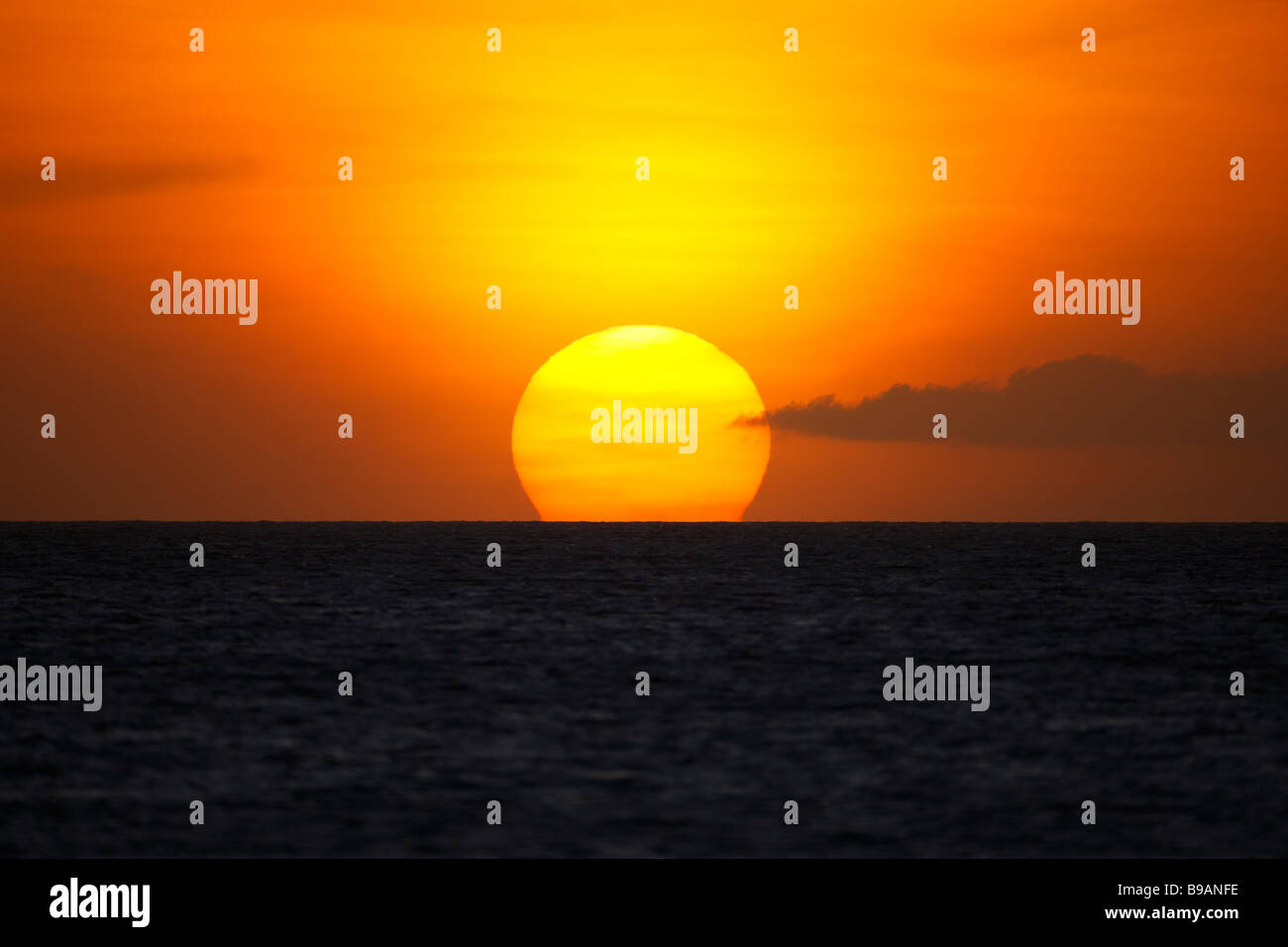 Al tramonto dei Caraibi Bonaire Antille Olandesi Foto Stock