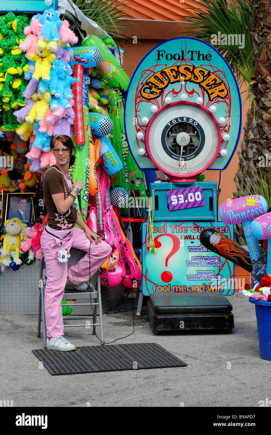 Indovina il peso o età in Florida State Fairgrounds Tampa Foto Stock
