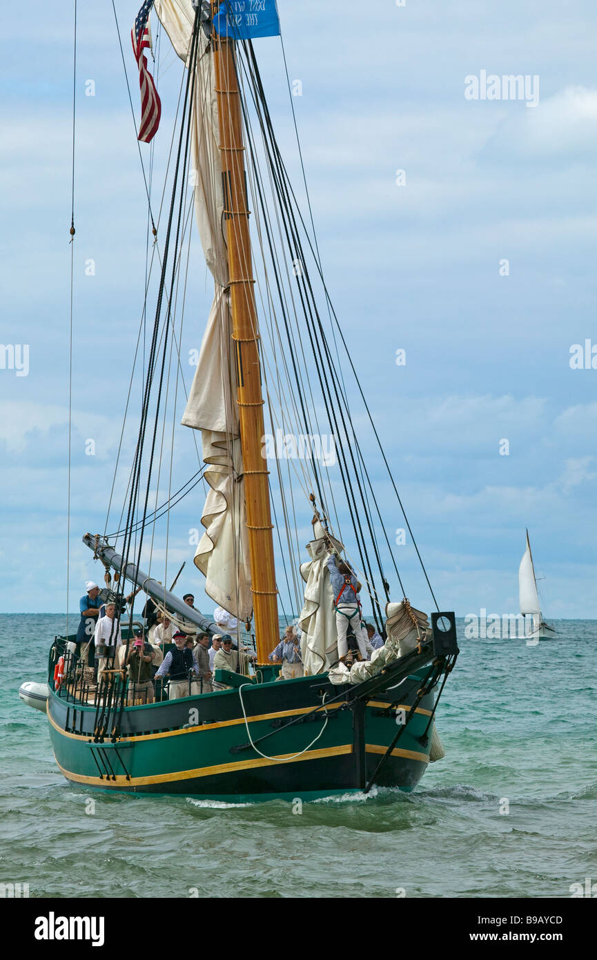 La nave storica 'Amici buona volontà' arriva in Sud Haven, Michigan il suo viaggio inaugurale Foto Stock