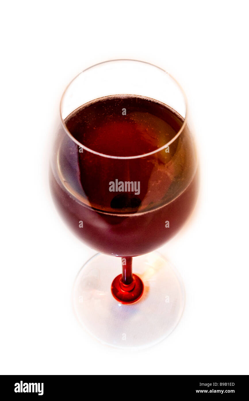 Bicchiere di lambrusco in provincia di Modena Italia Foto Stock