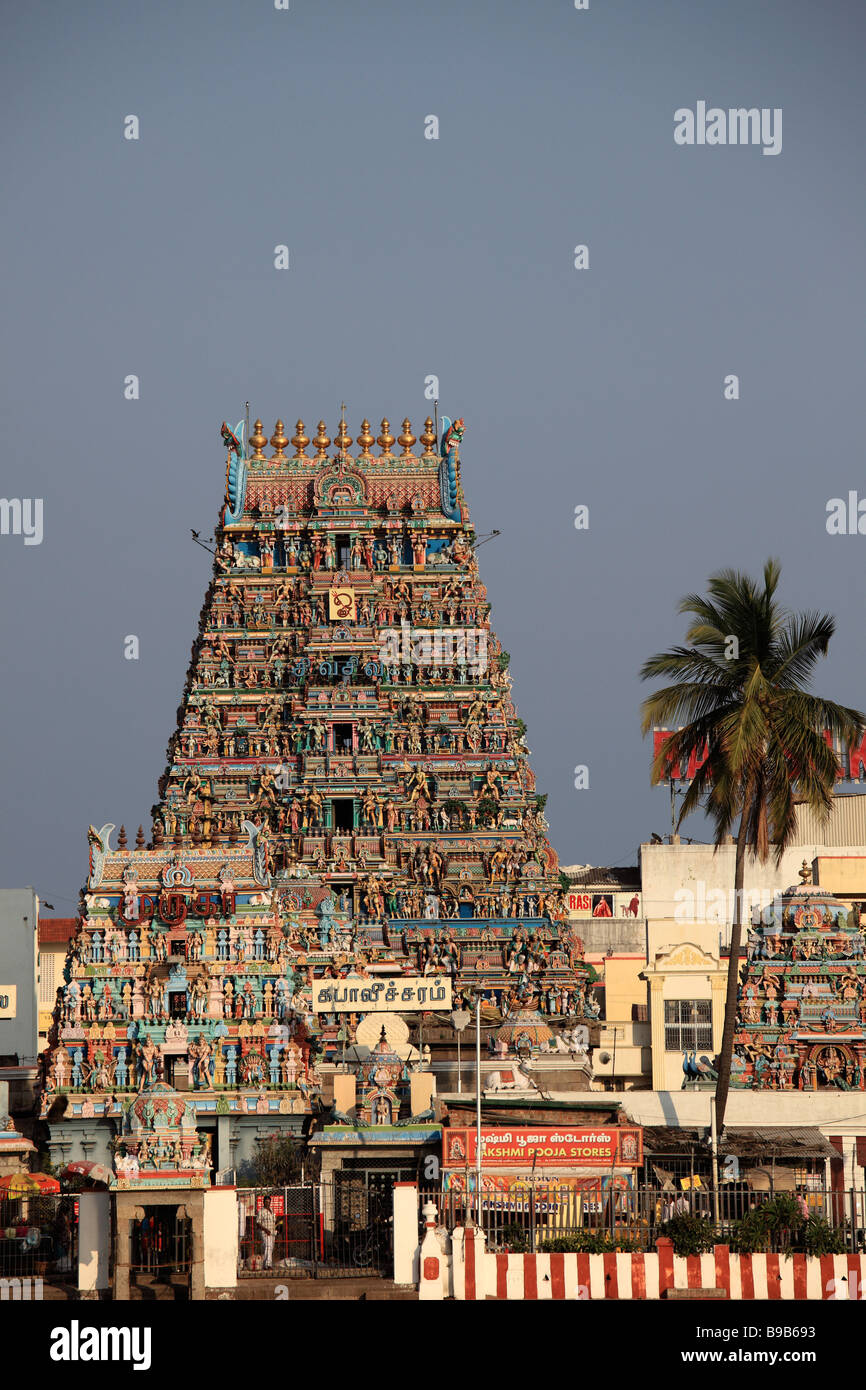 India Tamil Nadu Chennai Madras Kapaleeswarar Temple Foto Stock