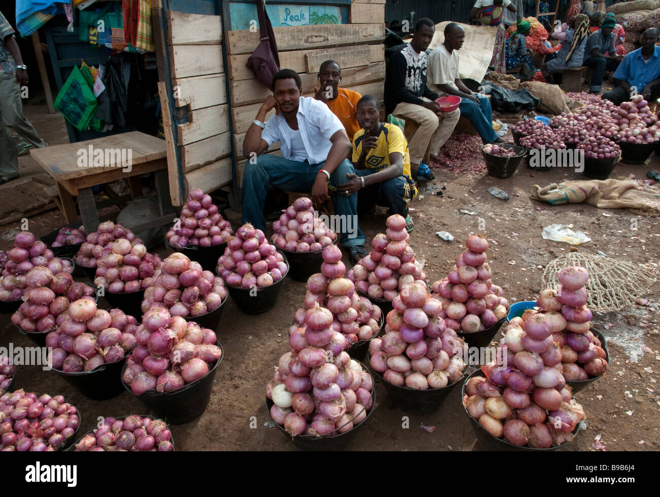 Western Africa Ghana centrale Kumasi Kejita mercato è il mercato più grande in Africa occidentale Foto Stock