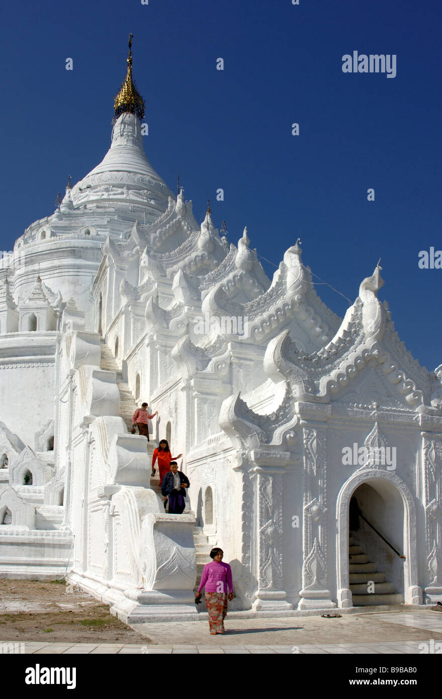 Hsinbyume Pagode a Mingun Birmania Myanmar Foto Stock