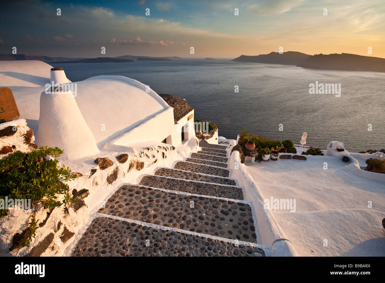 Oia Santorini Cyclades Grecia Foto Stock