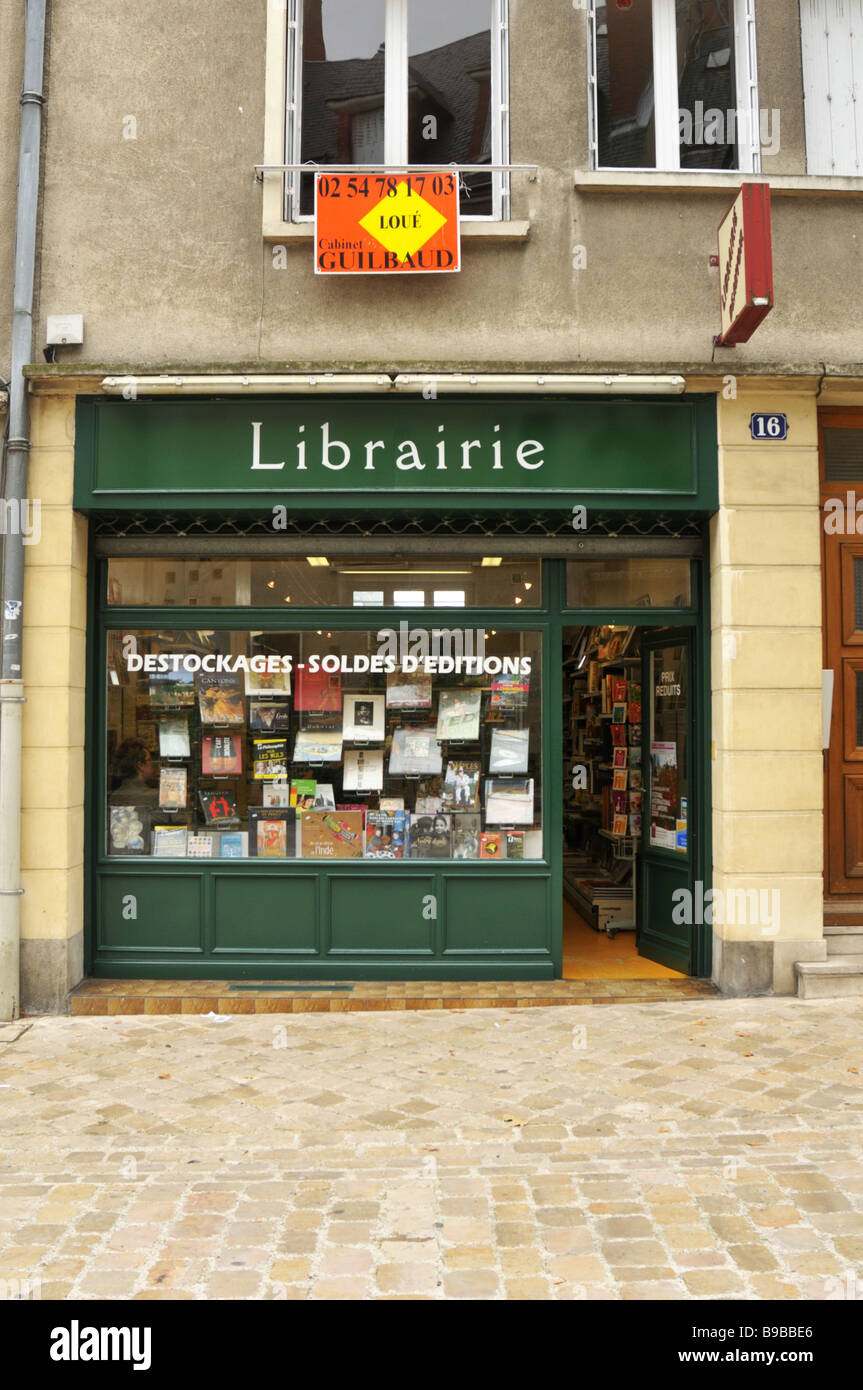 Libreria francese Blois Francia Foto Stock