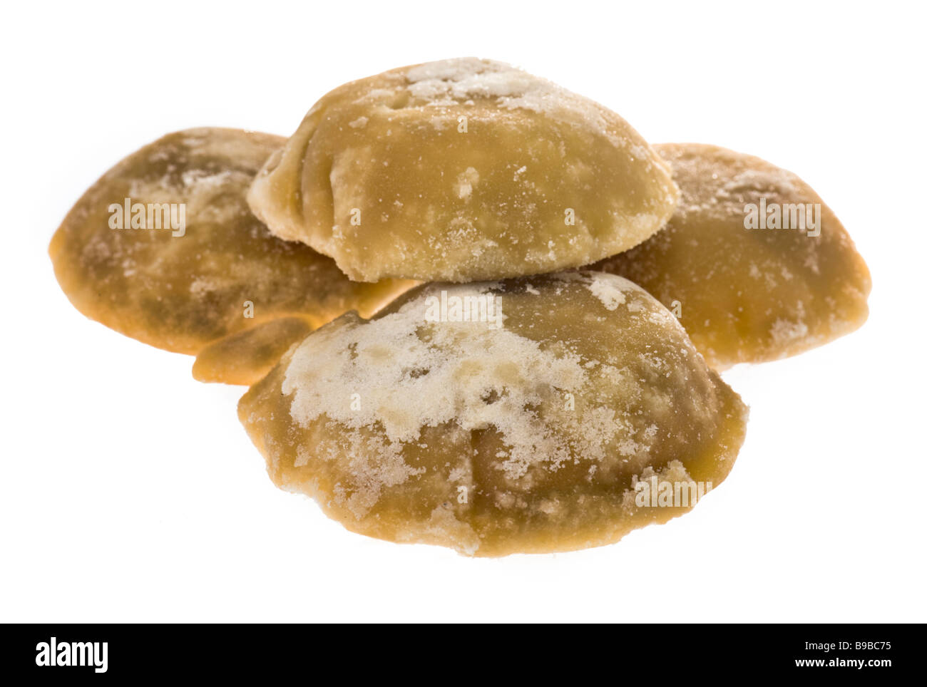 Palm palmsugar zucchero pellet essiccati a secco Struttura dolce succo di frutta linguette incredient dolcificante canna da zucchero torta fatta a mano a mano MARRONE Foto Stock