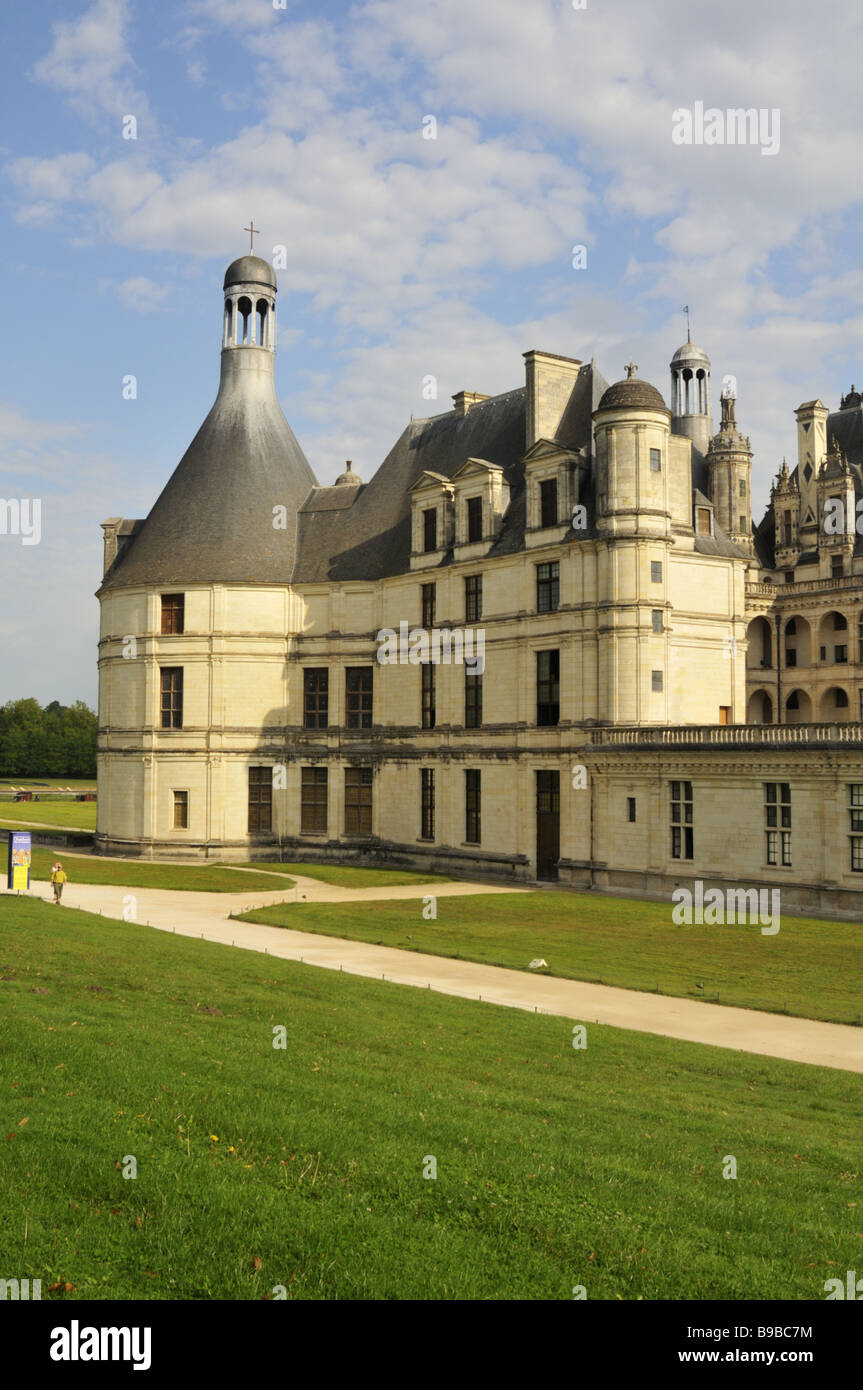 Chambord è il più grande dei castelli della Loira Francia Foto Stock