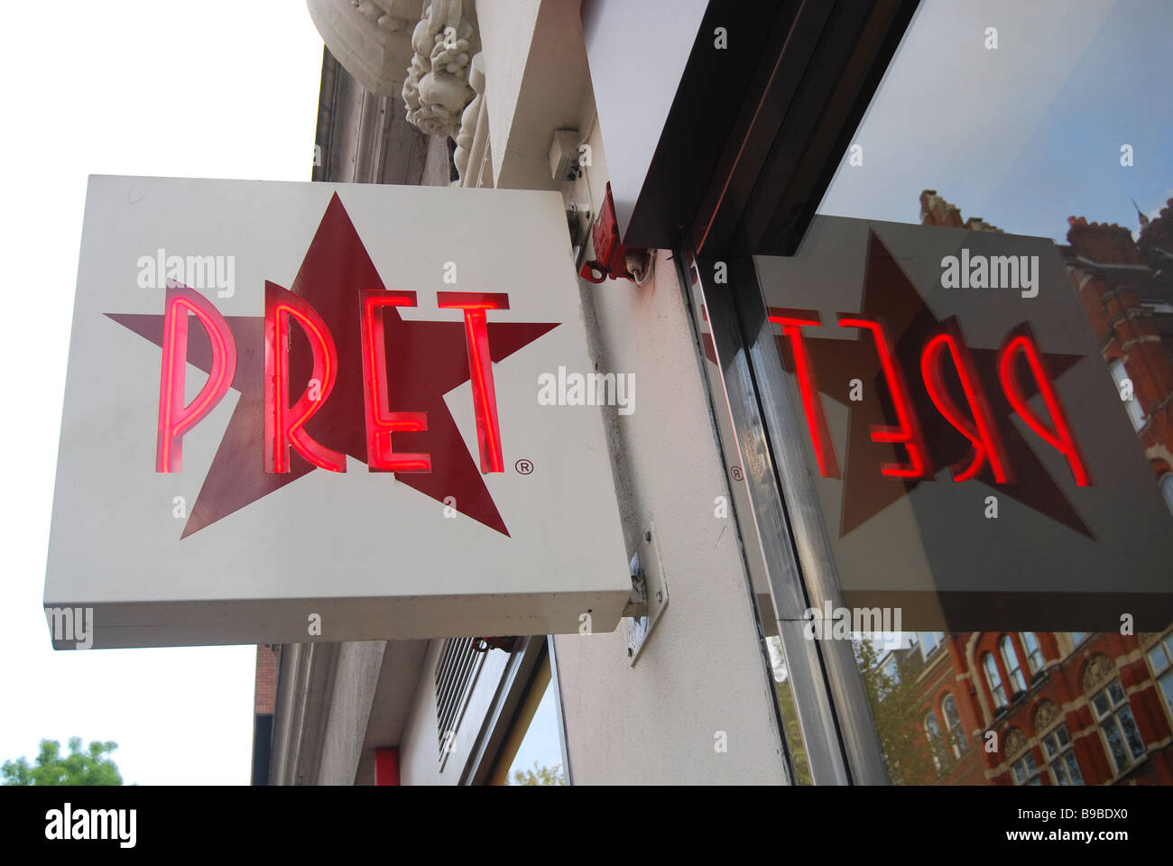 Pret a manger segno sandwich shop Foto Stock