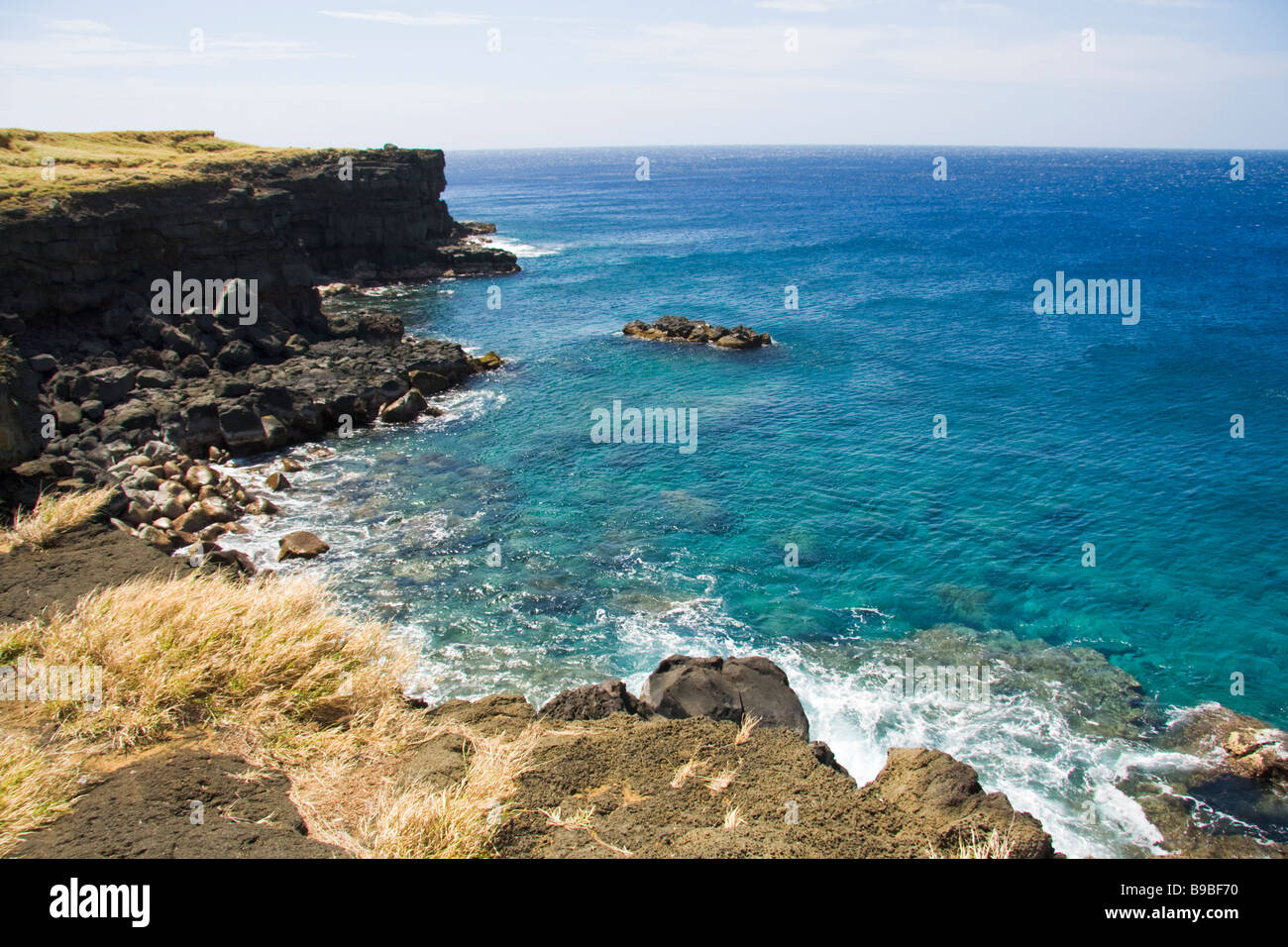 Vista panoramica Vicino a South Point - Big Island, Hawaii, STATI UNITI D'AMERICA Foto Stock
