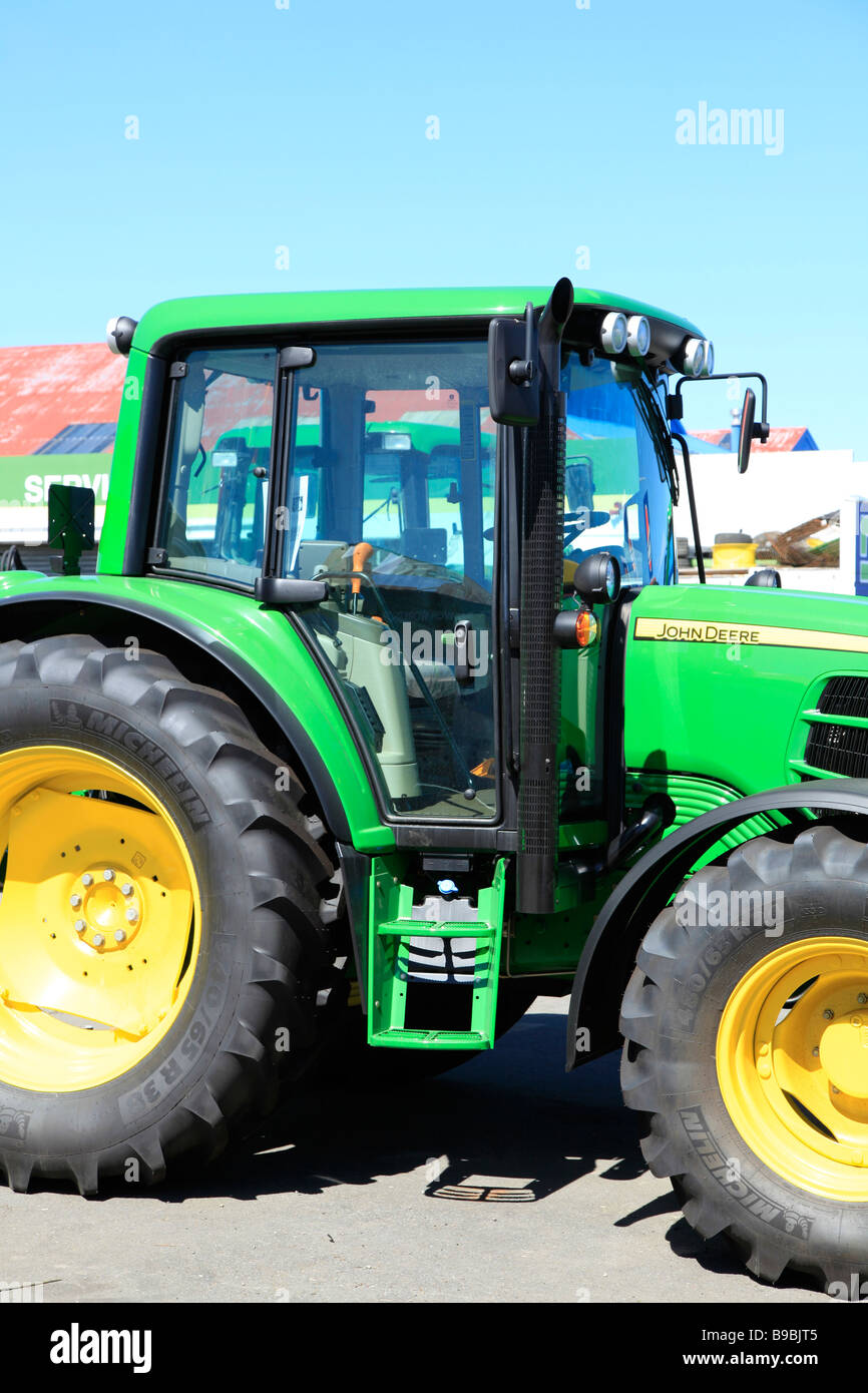 Trattore John Deere,Ashburton,Mid Canterbury,Isola del Sud,Nuova Zelanda Foto Stock