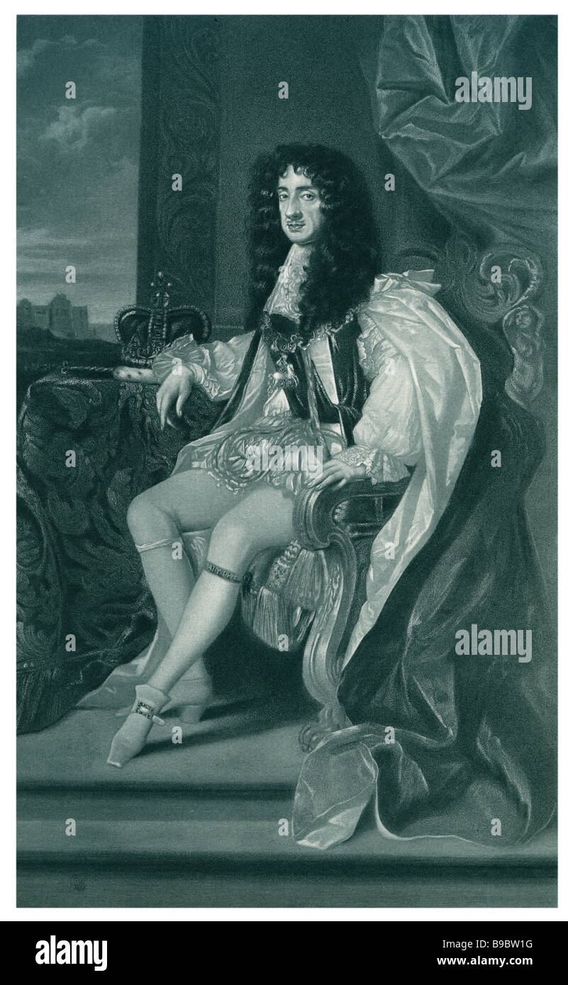 Charles II 1630 1685 Re di Inghilterra Scozia Irlanda Foto Stock