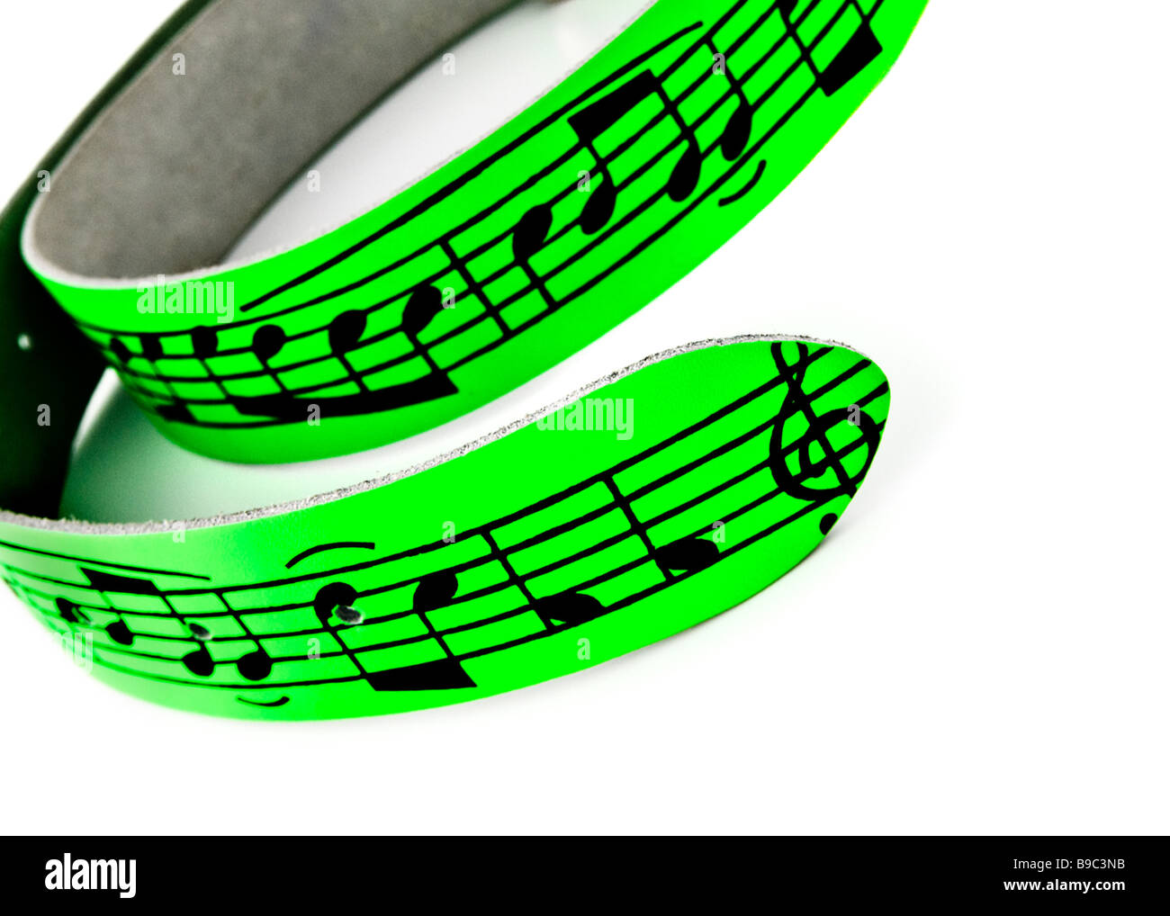 Una luminosa cintura verde con un musical progettazione fittizia Foto Stock