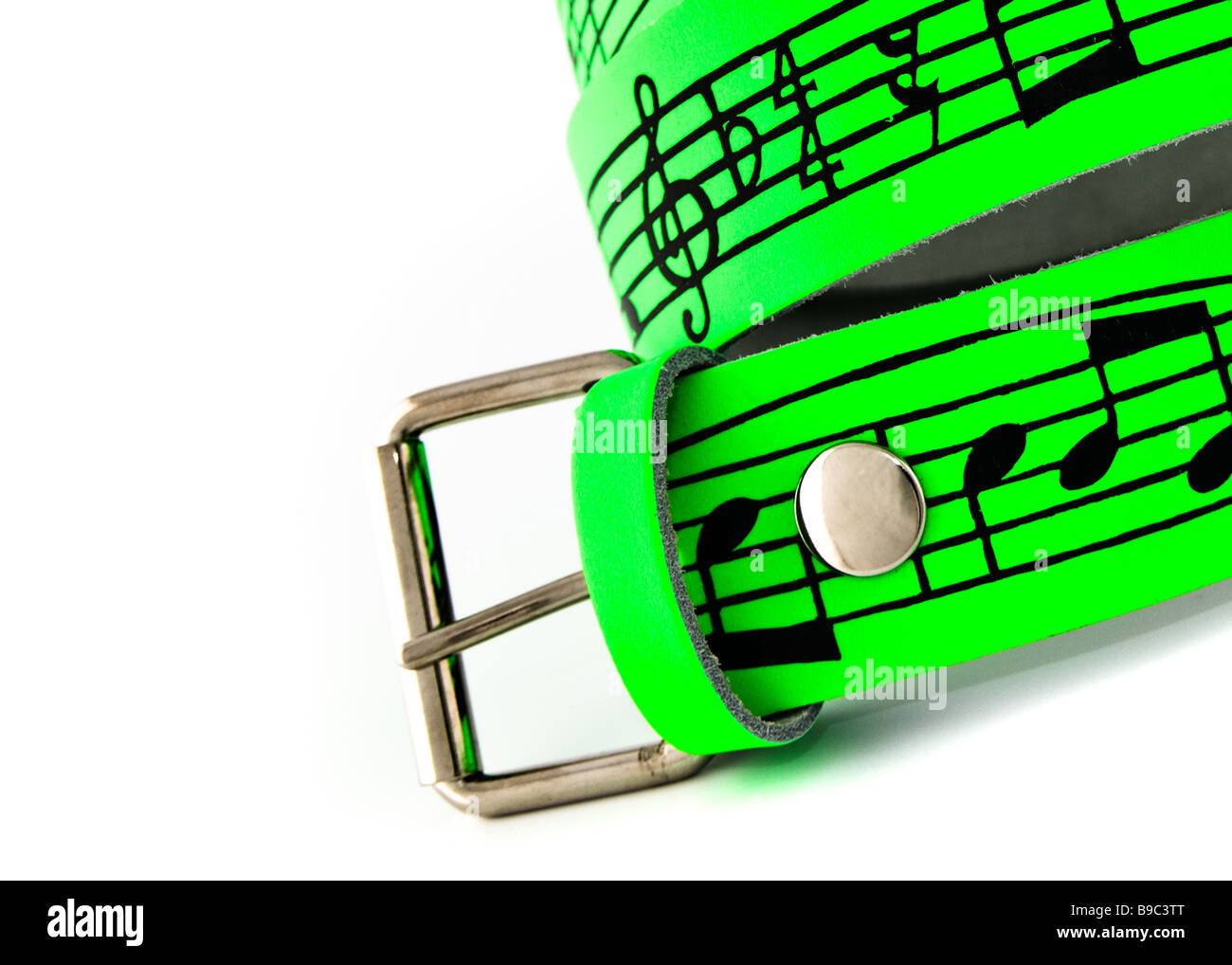 Una luminosa cintura verde con un musical progettazione fittizia Foto Stock