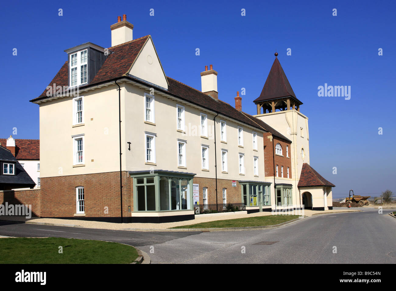 Nuovo negozio commerciali locali parte del Poundbury station wagon nr Dorchester Dorset progettato dal principe Charles Foto Stock