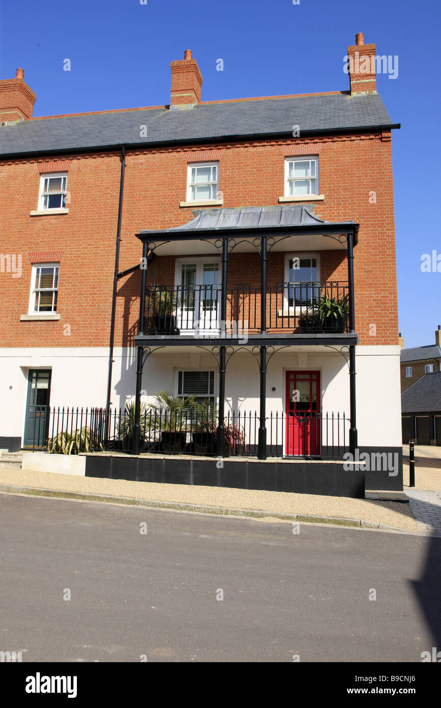 Nuovo ospita parte delle station wagon Poundbury nr Dorchester Dorset progettato dal principe Charles Foto Stock