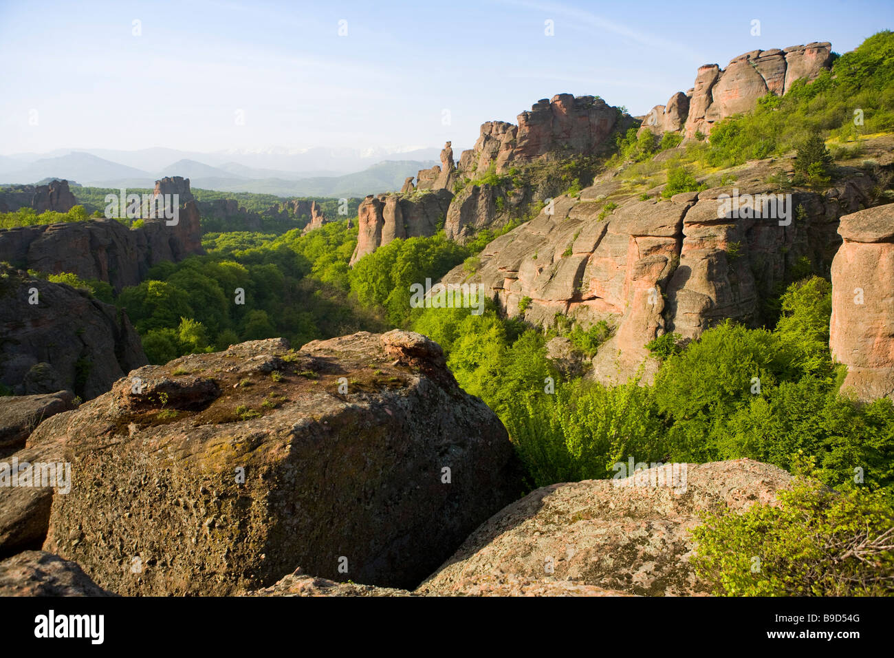 Le formazioni rocciose Belogradchick Bulgaria Foto Stock