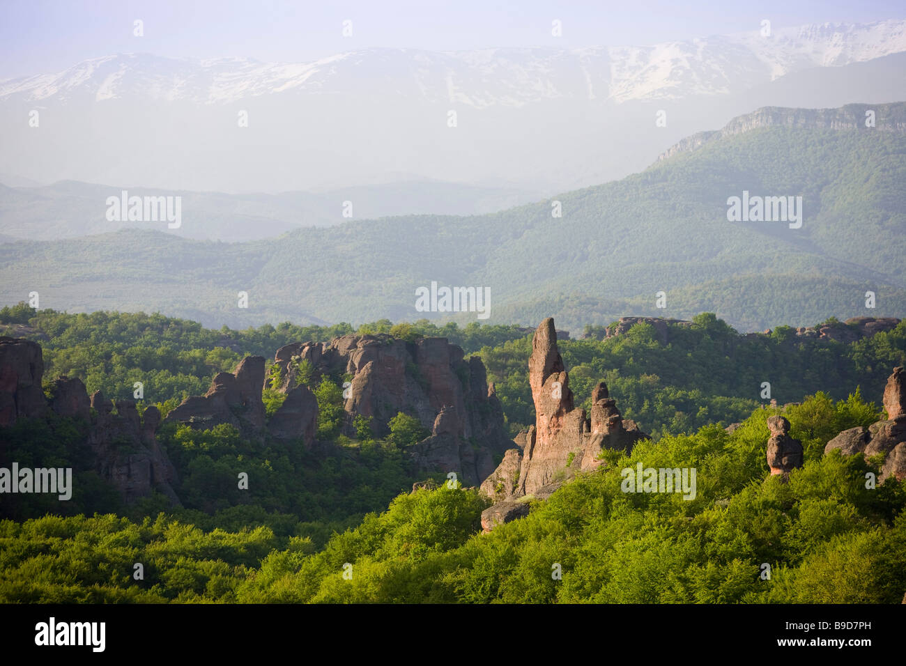Le formazioni rocciose Belogradchick Bulgaria Foto Stock