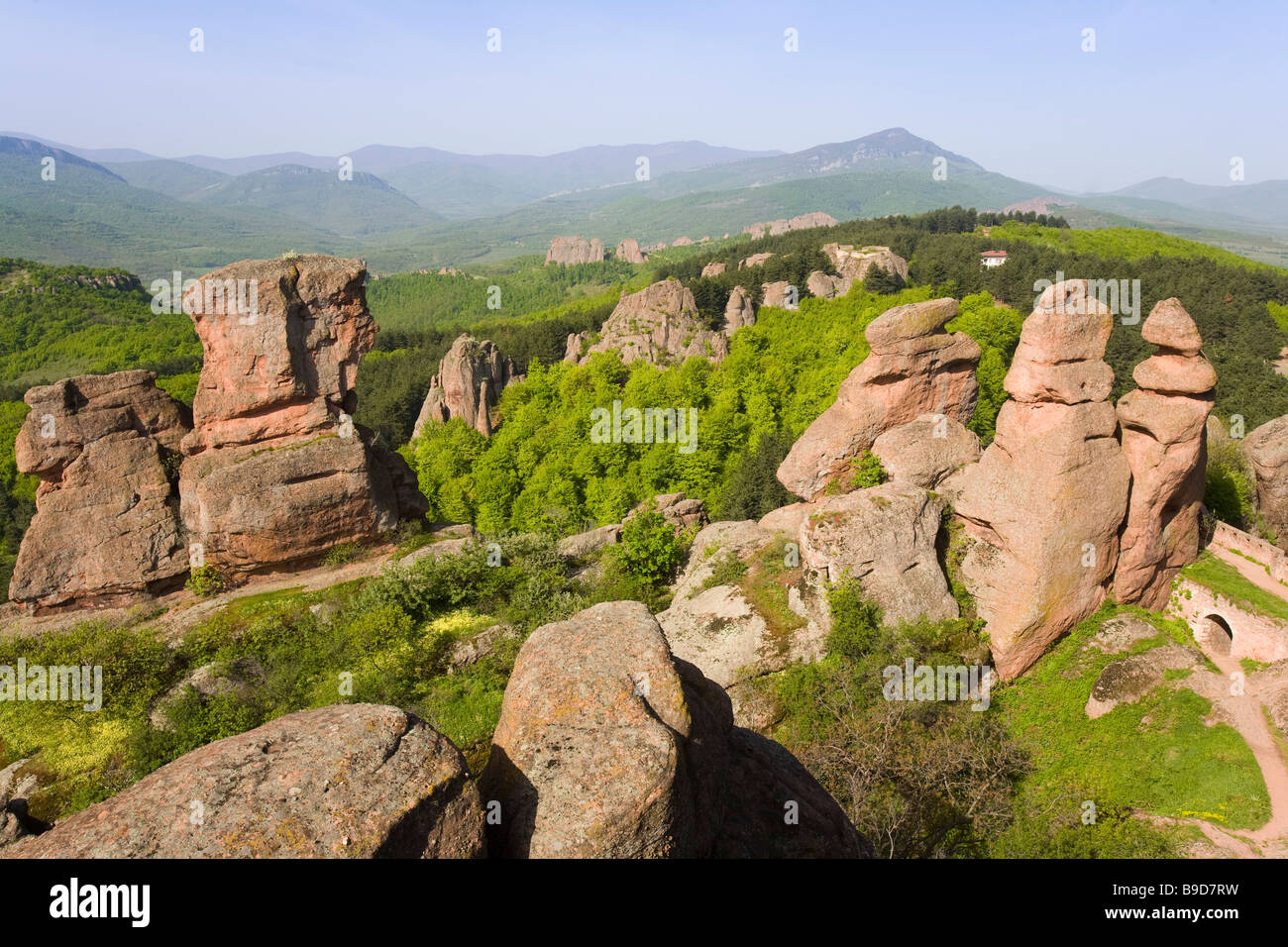 Le formazioni rocciose Kaleto fortress Belogradchick Bulgaria Foto Stock