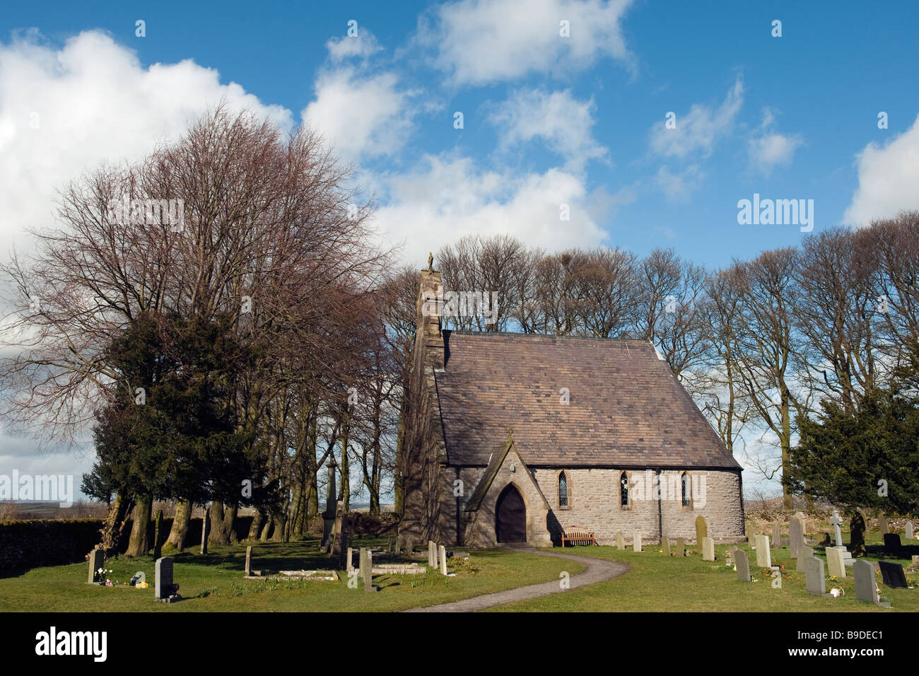 La chiesa del villaggio di 'St Michael' e 'Tutti gli Angeli',Sheldon,'Peak District', Derbyshire, Inghilterra, "Gran Bretagna", "Regno Unito Foto Stock